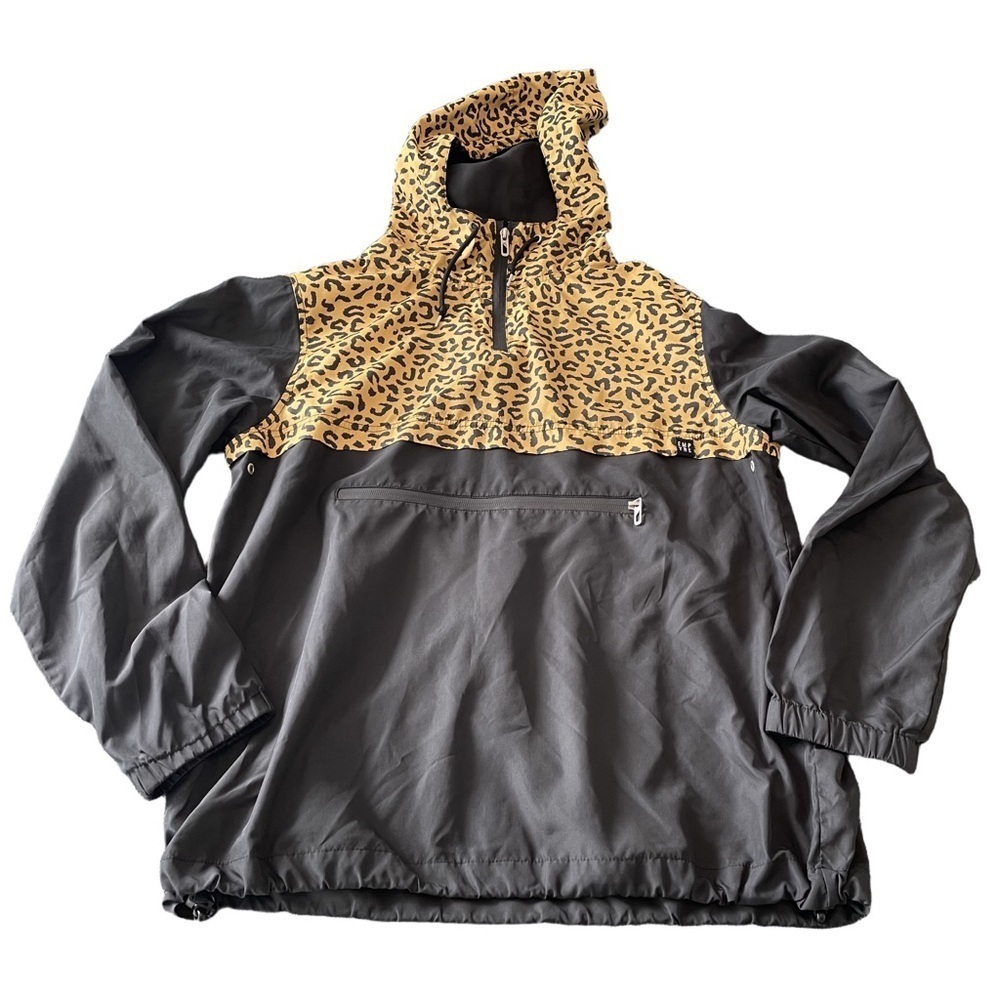 Empyre Black and Gold Light 1/4 Zip Jacket with hood size medium